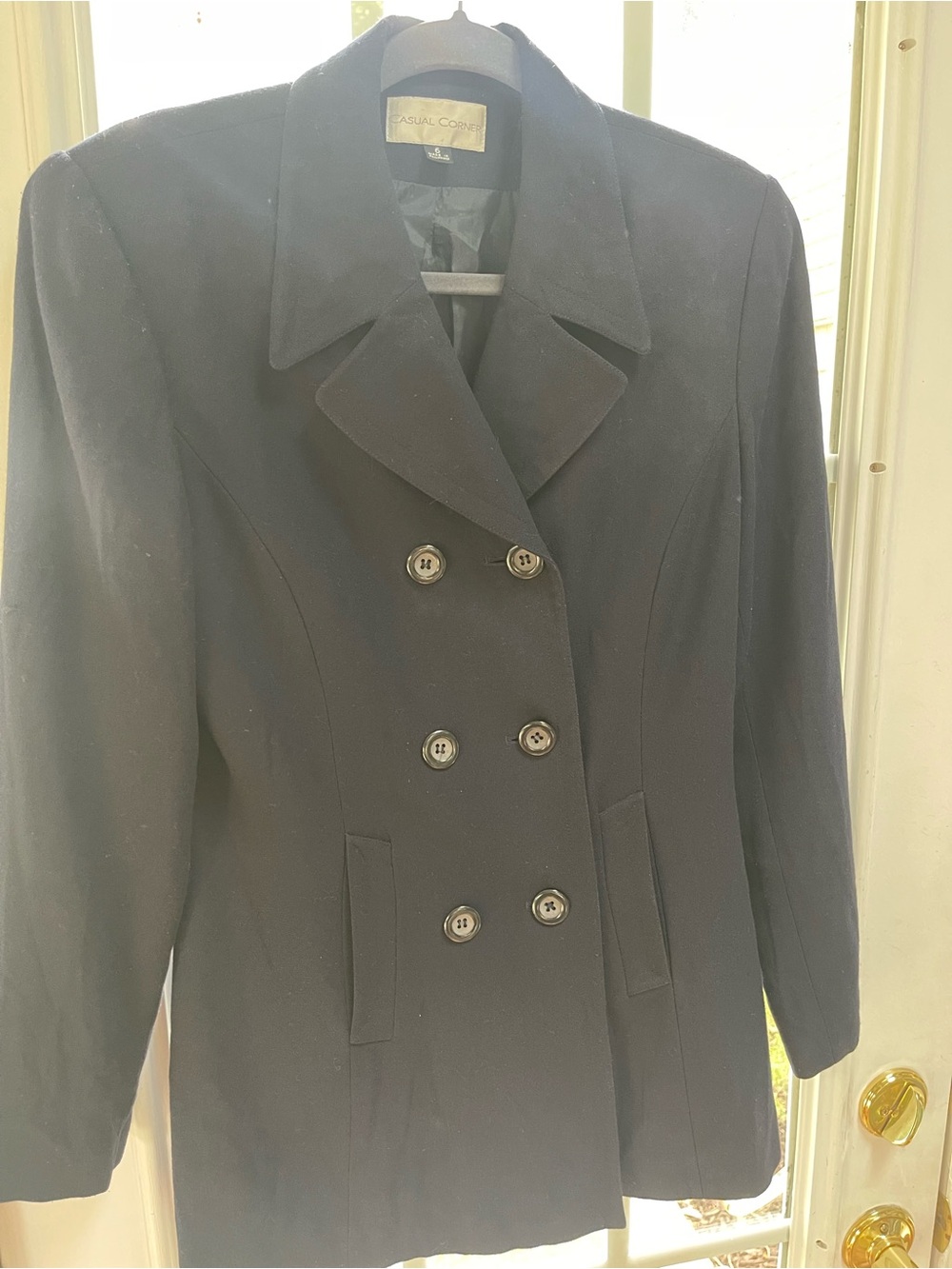 Vintage Casual Corner Navy Double-Breasted Women's Blazer 6
